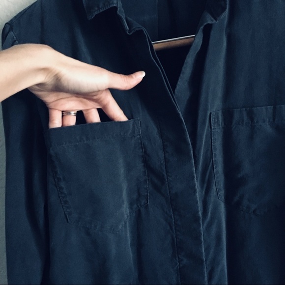 Cloth & Stone Long sleeve button up  charcoal gray - Picture 4 of 13